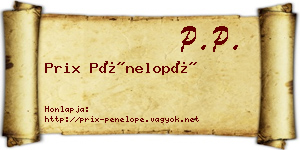 Prix Pénelopé névjegykártya